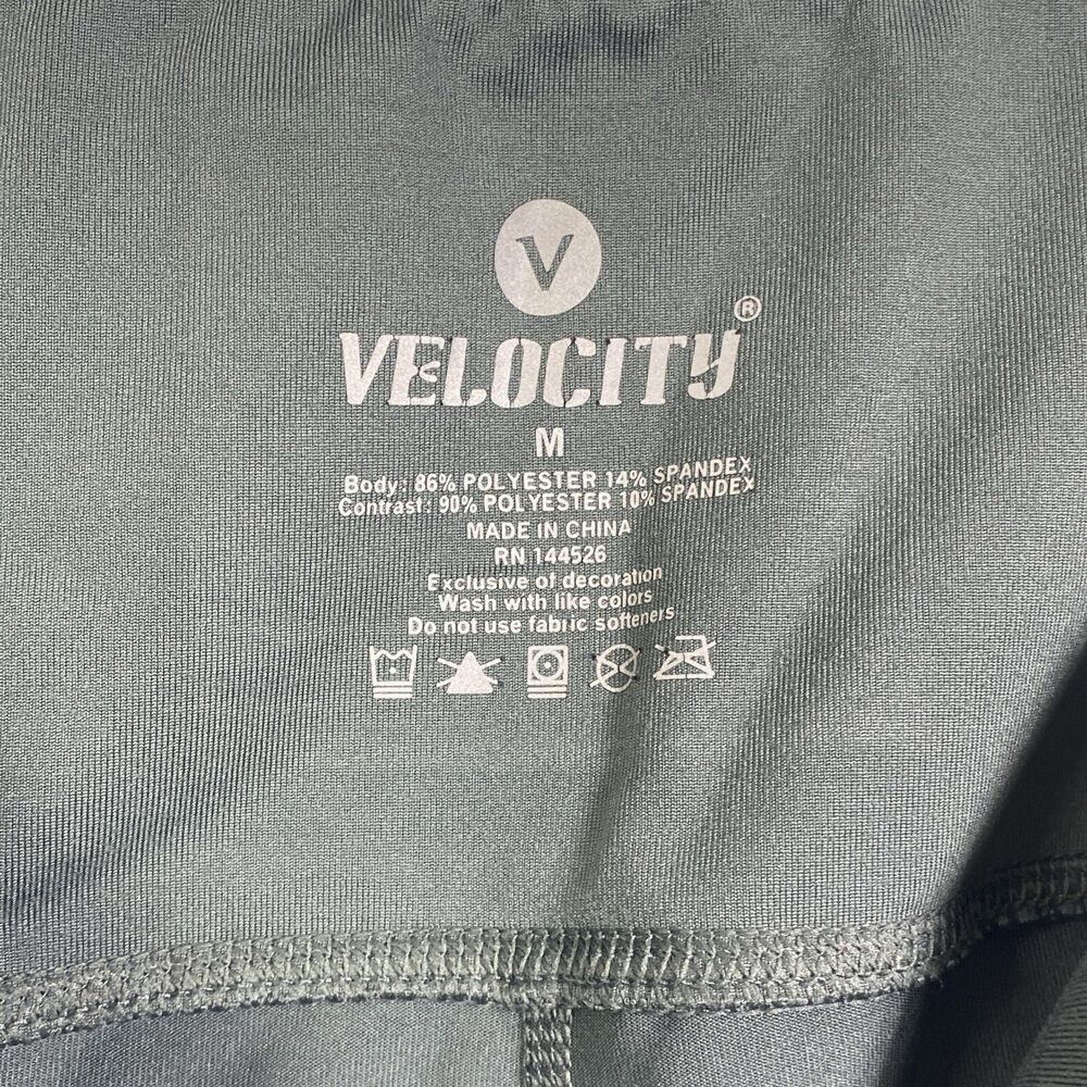 Velocity Womens Size Medium Shorts No Sweat Athletic Olive Green Pockets - Picture 3 of 6